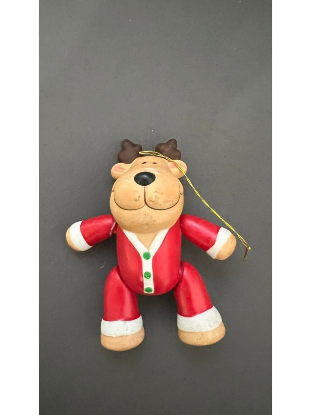 Reindeer In Santa Pajamas Holiday Ornament Fun & Festive Decor Avon